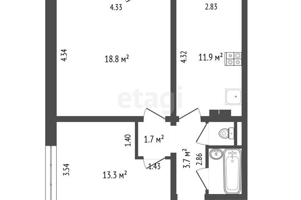 квартира г Омск ул Куломзинская 64/1 Омский район фото 6