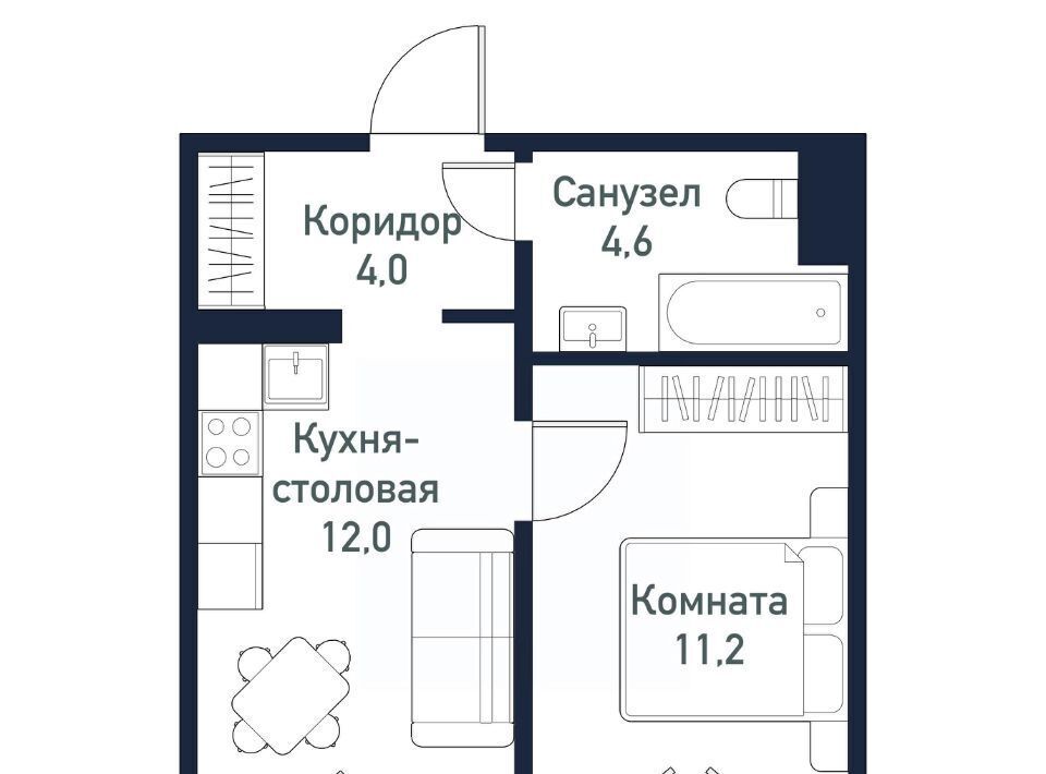 квартира п Западный р-н мкр Притяжение ул имени ефрейтора Потехина 2 Кременкульское с/пос фото 1