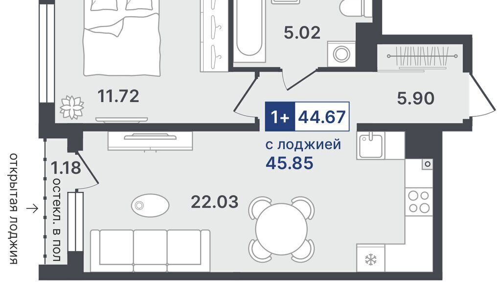 квартира г Тюмень р-н Ленинский жилой район Ново-Гилёвский фото 1