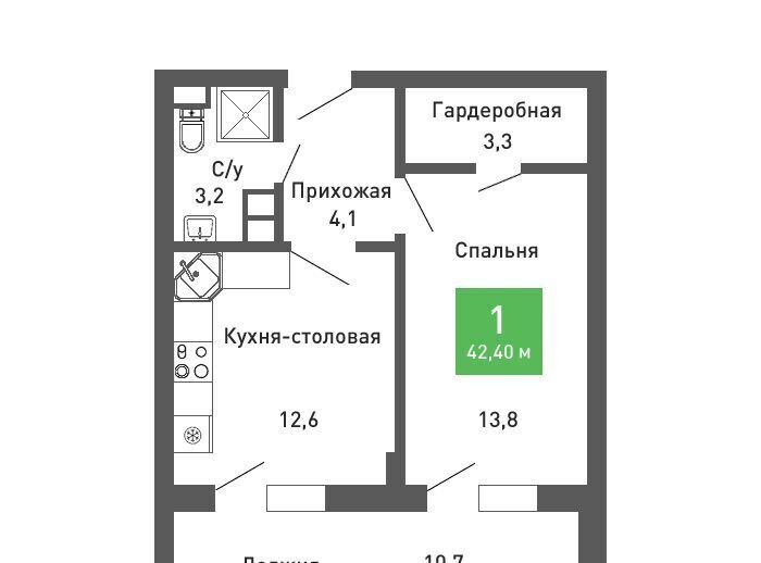 квартира г Воронеж р-н Железнодорожный ул Остужева 52/5 ЖК «Ключи CLUB» фото 1