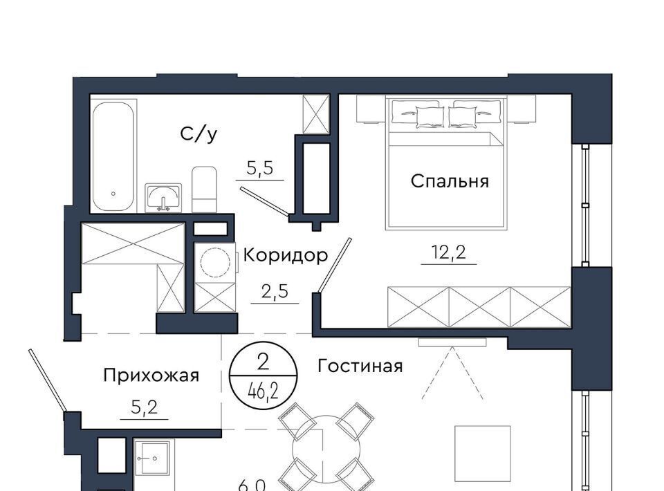 квартира г Красноярск р-н Центральный ЖК Чижи фото 1