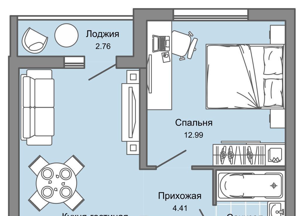 квартира г Ульяновск р-н Заволжский Новый Город ЖК «Светлые кварталы» фото 1