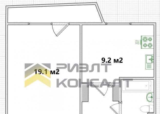 квартира г Омск р-н Центральный ул 33-я Северная 27 Центральный АО фото 47