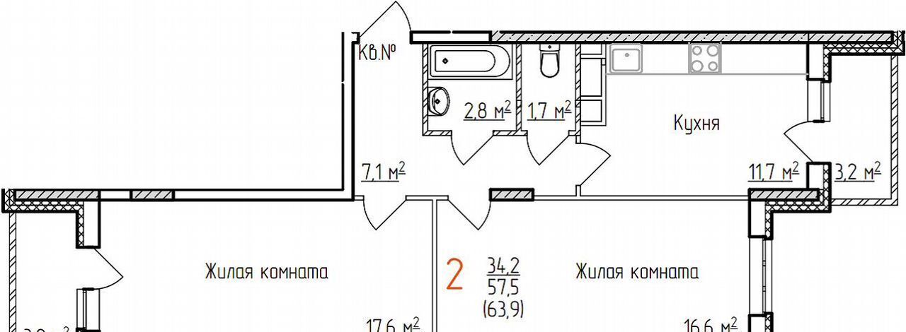 квартира г Владимир р-н Фрунзенский ул Добросельская 1 фото 3