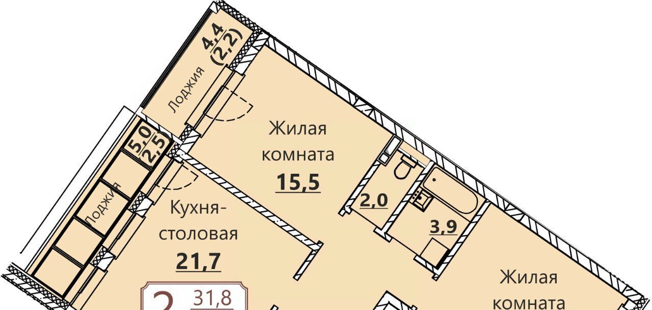 квартира г Чебоксары р-н Московский ул Герцена поз 3 фото 1