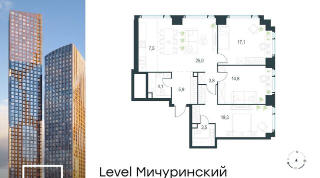 метро Мичуринский проспект ЖК Левел Мичуринский к 1 фото