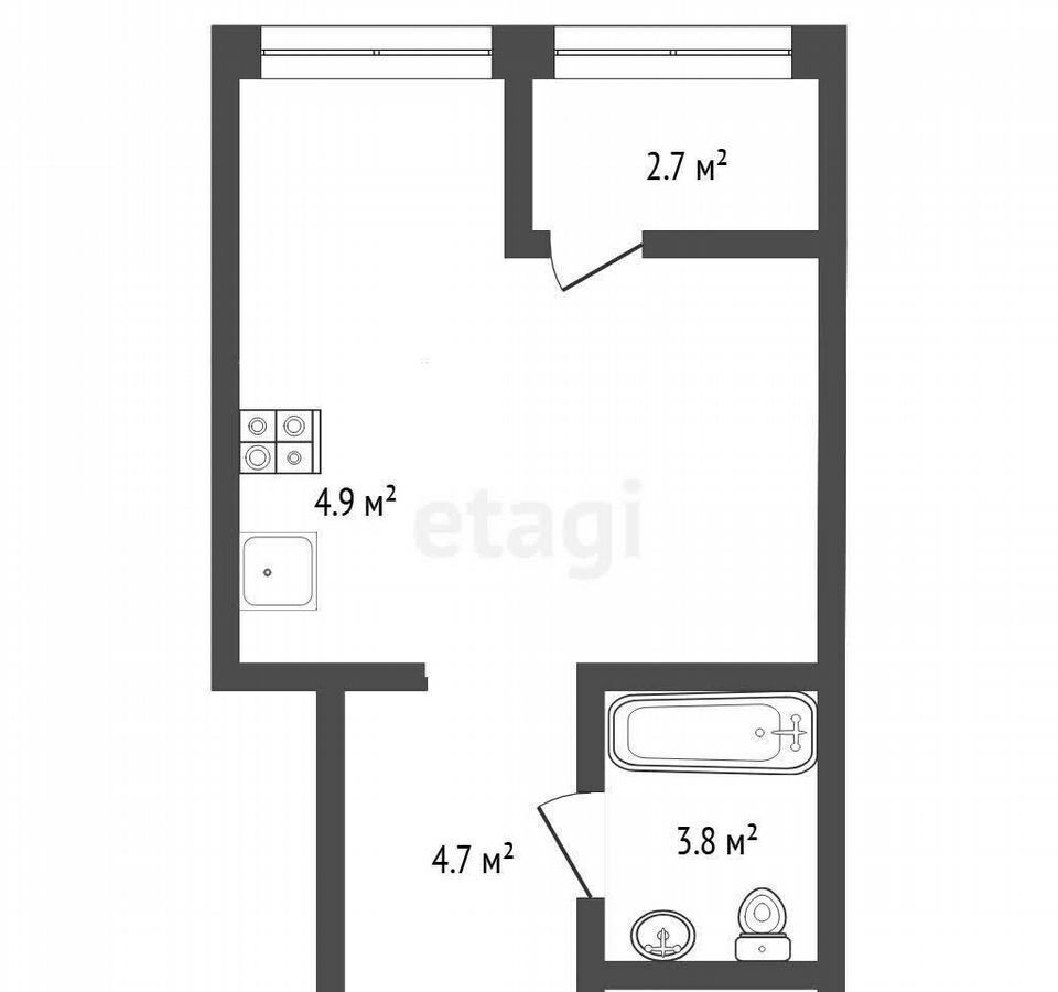 квартира г Тюмень р-н Восточный ул Мельникайте 151 корп. 1 фото 14