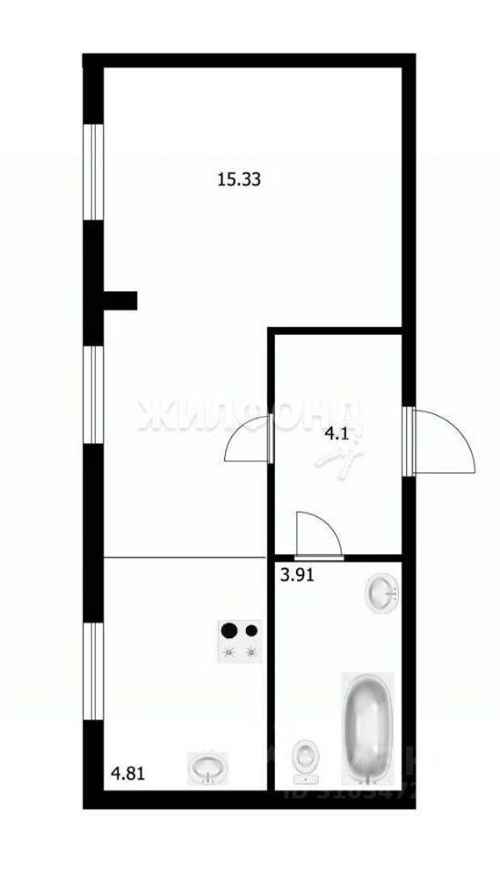 квартира г Новосибирск р-н Октябрьский ул Лескова 33 фото 6