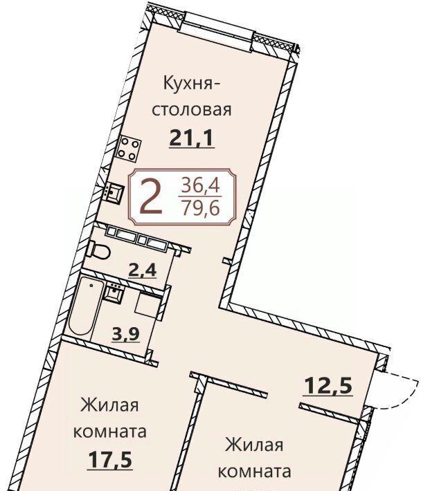 квартира г Чебоксары р-н Московский ул Герцена поз 3 фото 1