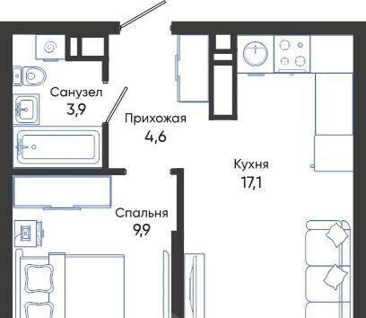 квартира г Новороссийск р-н Центральный ул Куникова 47 фото 1