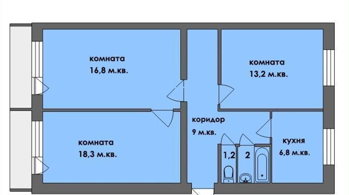 квартира г Новосибирск р-н Ленинский ул Широкая 121 Площадь Маркса фото 6