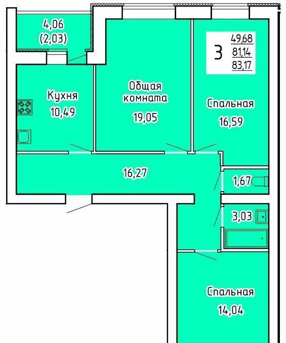 квартира р-н Стерлитамакский с Мариинский ул Рашита Кудашева 5 с/п Отрадовский сельсовет, Стерлитамак фото 1