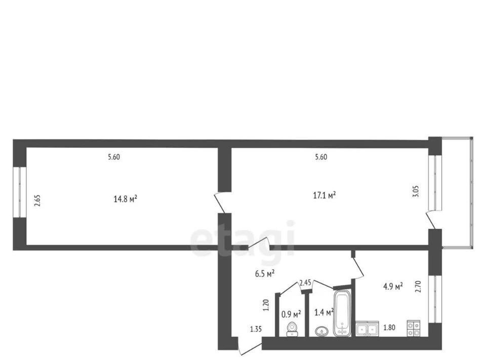 квартира р-н Задонский с Рогожино Рогожинский сельсовет фото 17