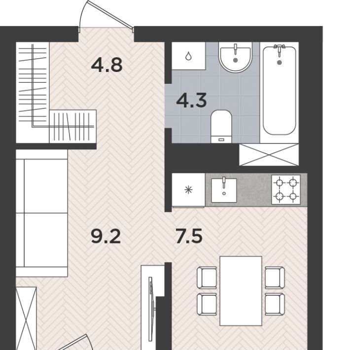 квартира г Калининград р-н Московский ул Тихорецкая 16ак/3 фото 1