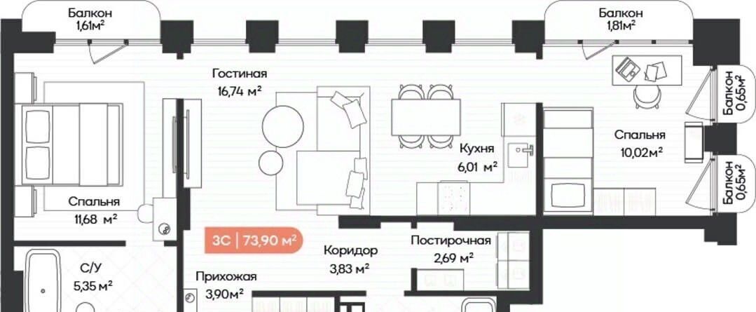 квартира г Новосибирск Речной вокзал Баланс жилой квартал фото 1