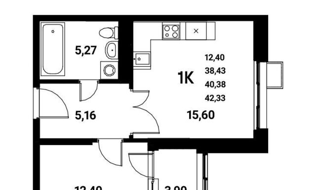 Купить квартиру-студию 27,1 м² по адресу Воронеж, набережная Чуева, 7 - id 65070