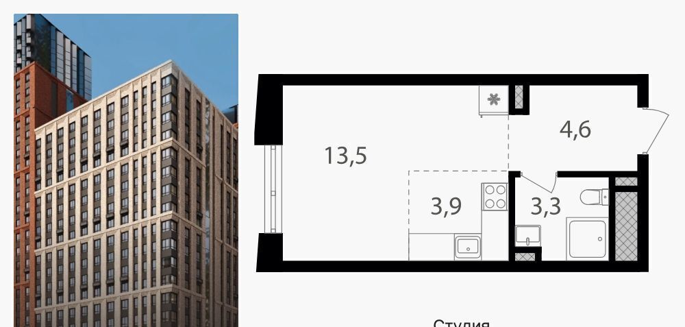 квартира г Москва метро Семеновская пер 1-й Кирпичный 17 муниципальный округ Соколиная Гора фото 1