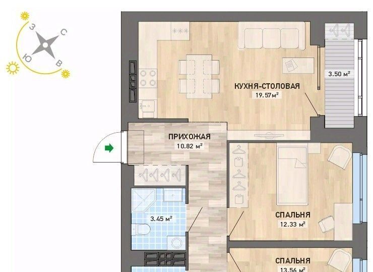 квартира г Екатеринбург Уралмаш ул Кузнецова 9/3 фото 1