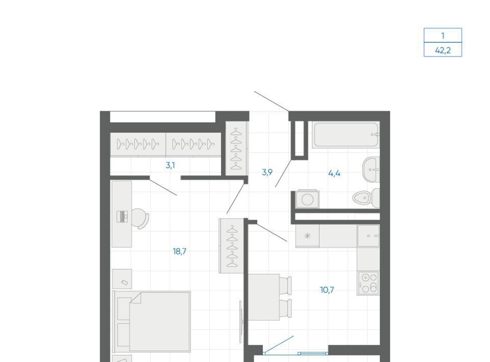квартира г Екатеринбург Чкаловская 12-й кв-л, 6, Академический мкр фото 1