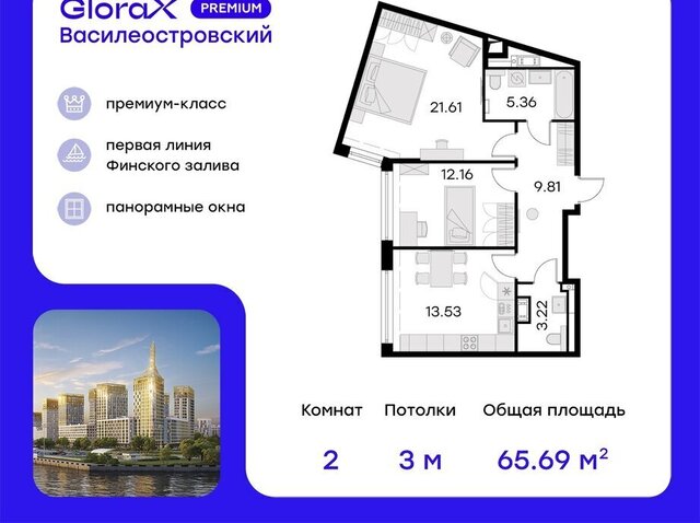 метро Приморская ул Челюскина 10 ЖК «GloraX Premium Василеостровский» Морской округ фото