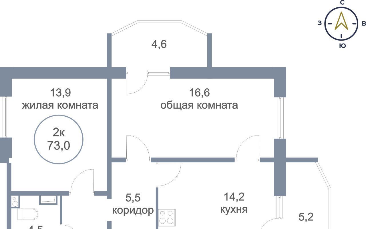 квартира г Сургут тракт Югорский 54/2 жилой дом по Югорскому тракту фото 1