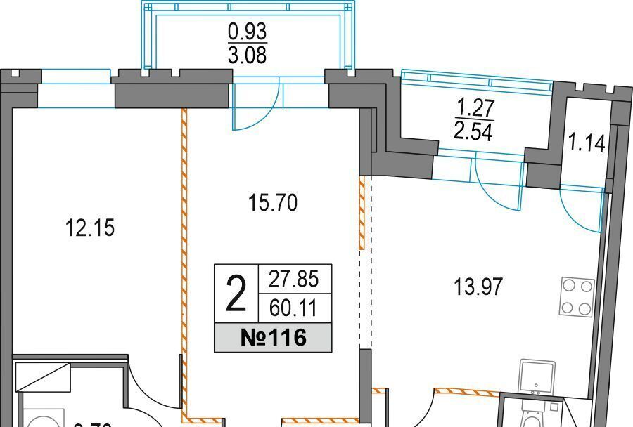 квартира г Санкт-Петербург метро Пионерская пр-кт Коломяжский 13к/2 округ Комендантский аэродром фото 1