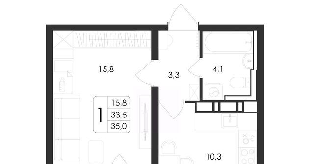 квартира р-н Центральный ул Шишкова 140б/21 фото