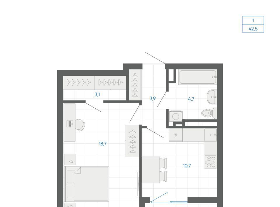 квартира г Екатеринбург Чкаловская 12-й кв-л, 6, Академический мкр фото 1