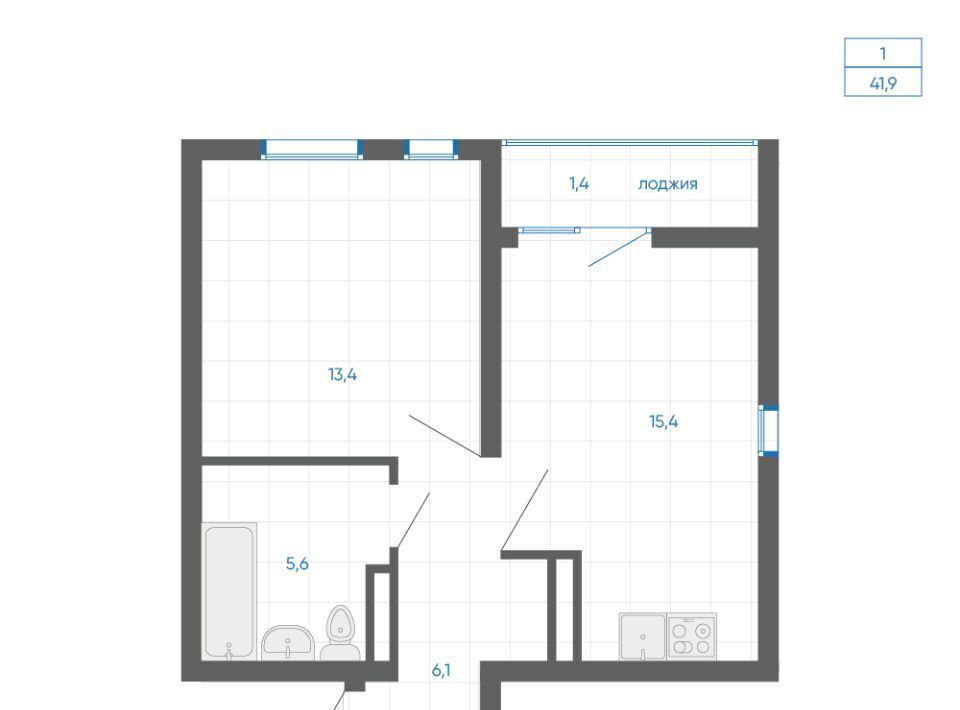 квартира г Екатеринбург Чкаловская 12-й кв-л, 6, Академический мкр фото 2