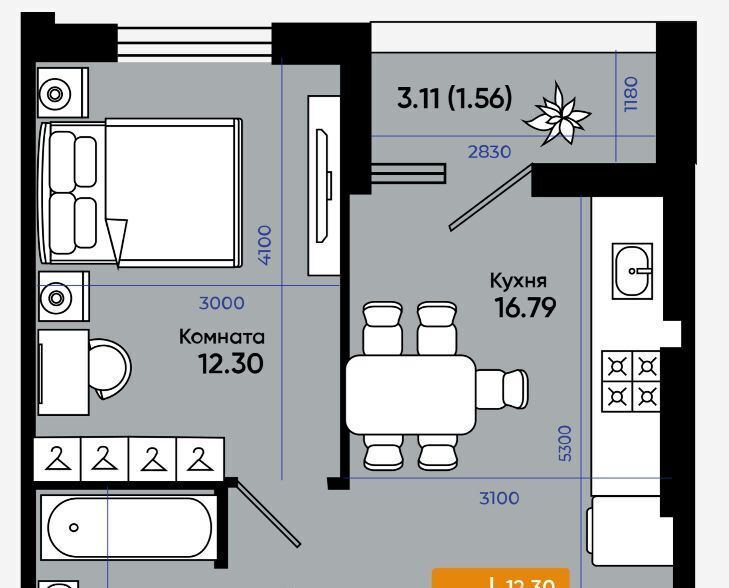 квартира г Батайск ул Комсомольская 133к/2 фото 1
