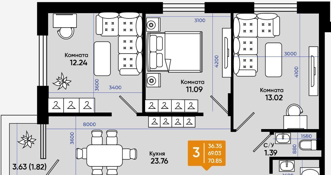 квартира г Батайск ул Комсомольская 133к/2 фото 1