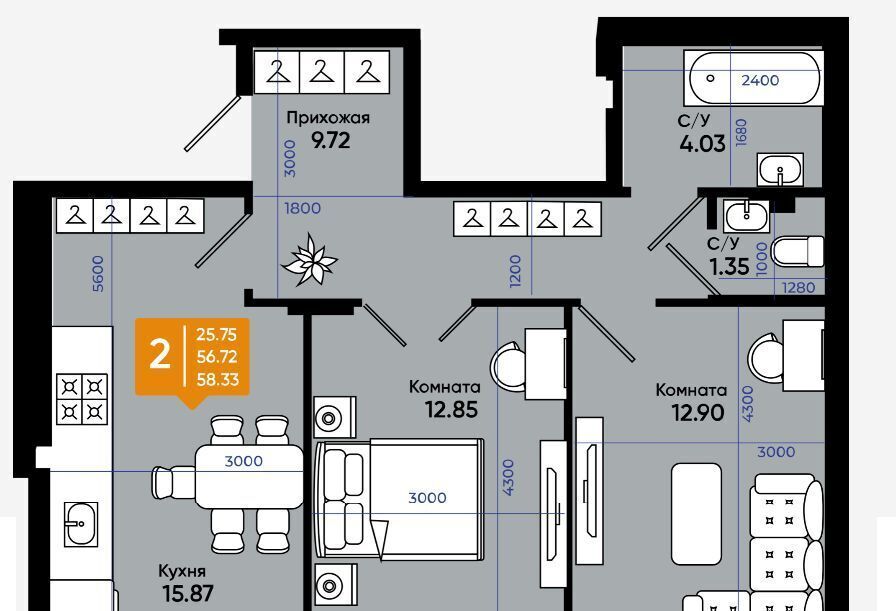 квартира г Батайск ул Комсомольская 133к/2 фото 1