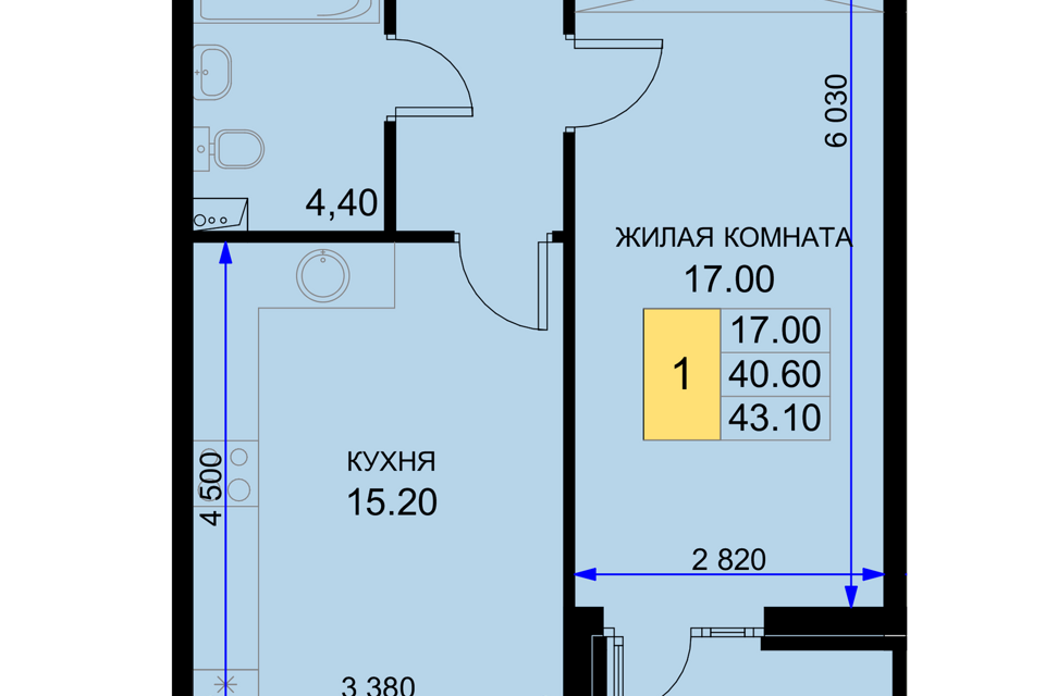 квартира р-н Динской п Южный ул Казачья 4/1 Южно-Кубанское сельское поселение фото 1