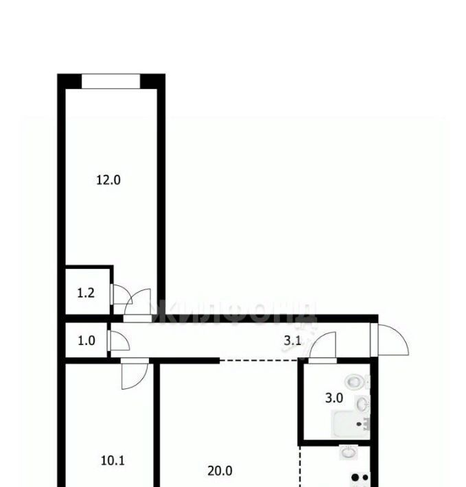 квартира р-н Тогучинский рп Горный ул Советская 8 фото 15