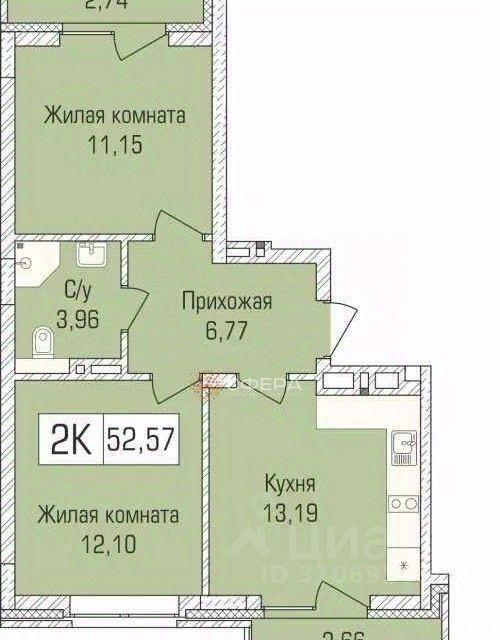 квартира г Новосибирск р-н Калининский ул Василия Клевцова 3 ЖК «Цивилизация» фото 9