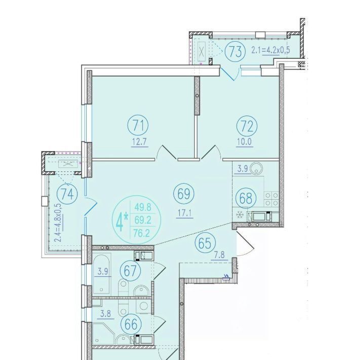 квартира г Ростов-на-Дону р-н Советский ул Благодатная 164 фото 1