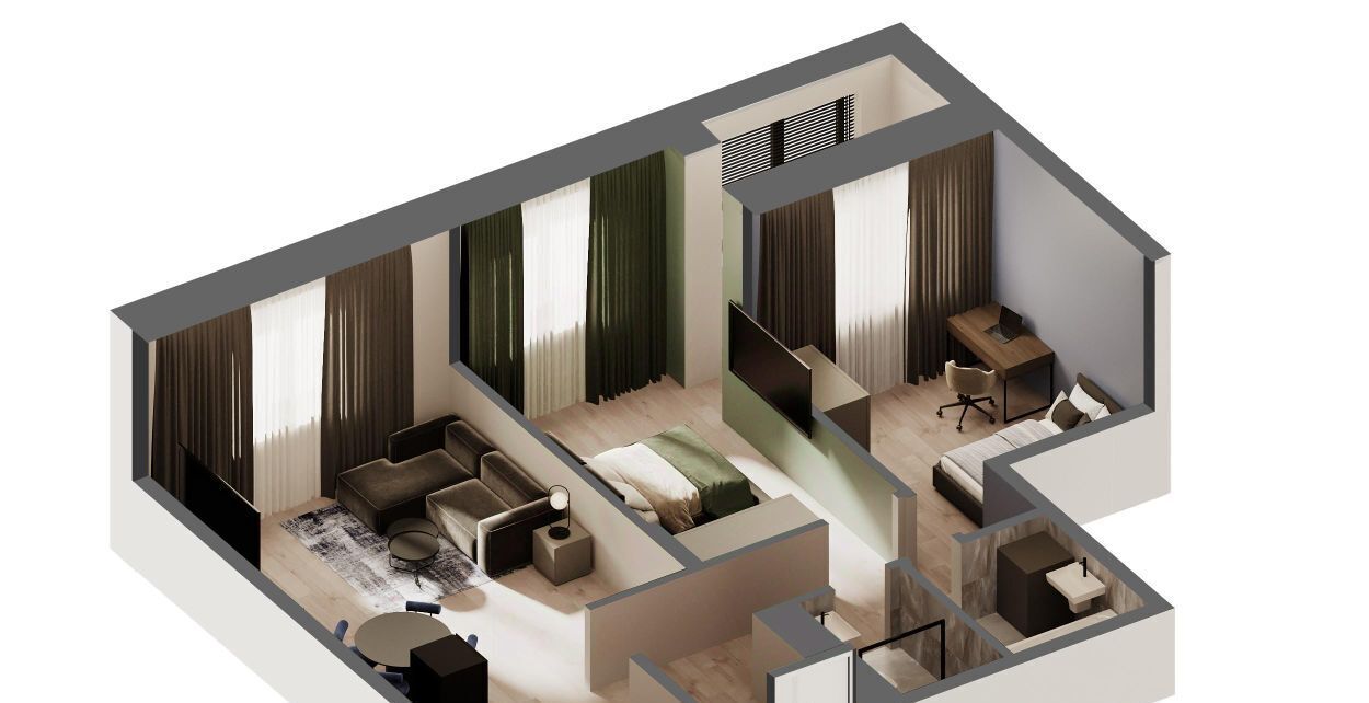 квартира г Уфа р-н Октябрьский ул Энтузиастов 7 ЖК Tau House фото 2