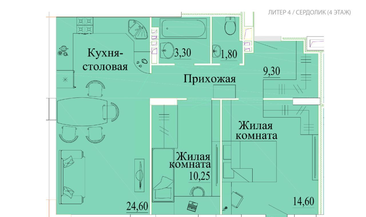 квартира г Иваново р-н Октябрьский микрорайон Самоцветы фото 1