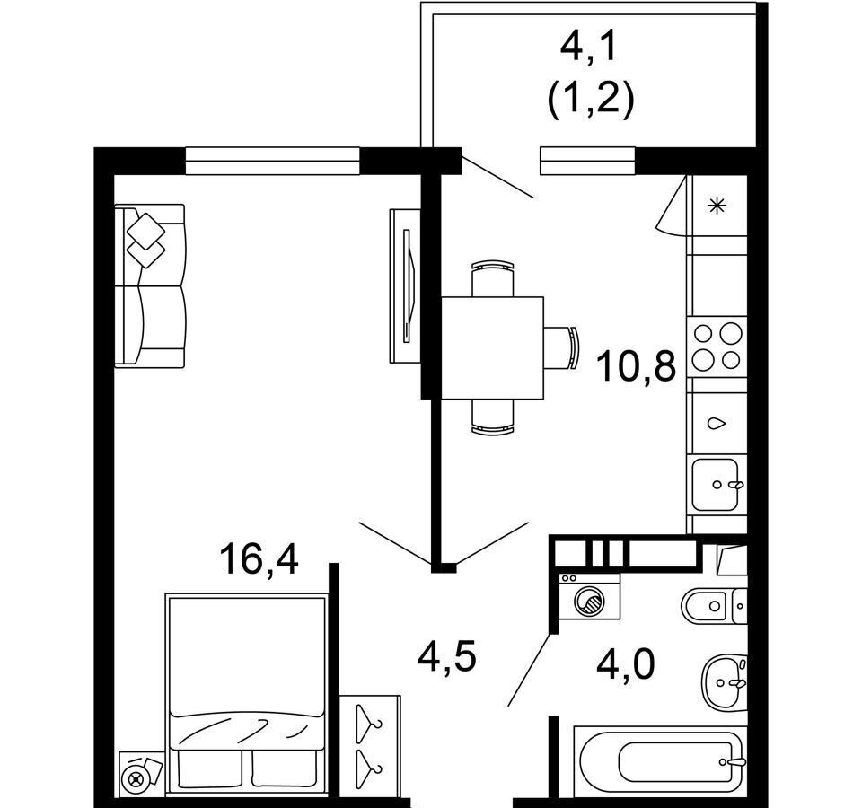 квартира г Сочи р-н Адлерский ул Искры 1 д. 66/10 фото 11