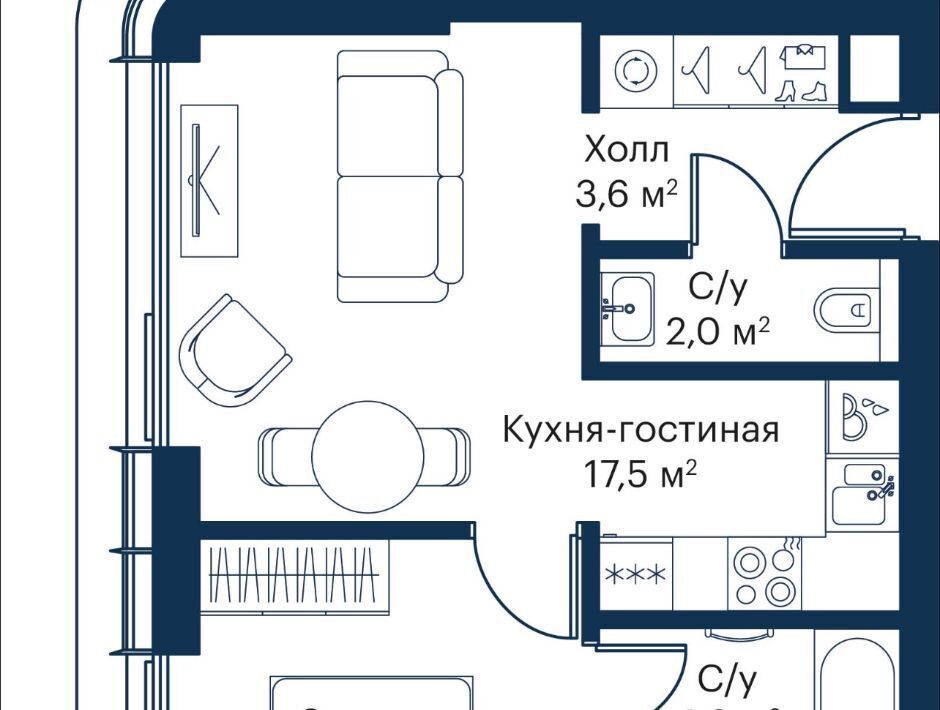 квартира г Москва метро Трикотажная ЖК Сити Бэй Атлантик кв-л фото 2