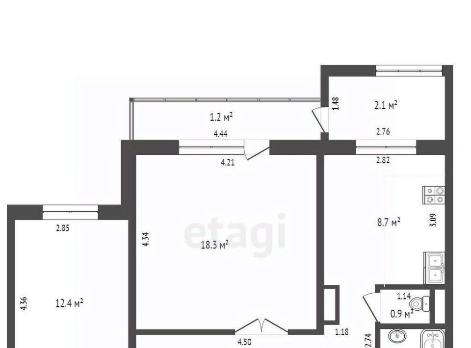 квартира г Чита р-н Центральный ул Инструментальная 2 фото 17