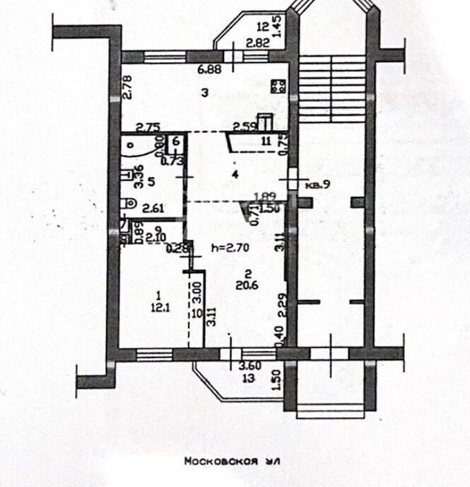 квартира г Пенза р-н Ленинский ул Московская 13а фото 6