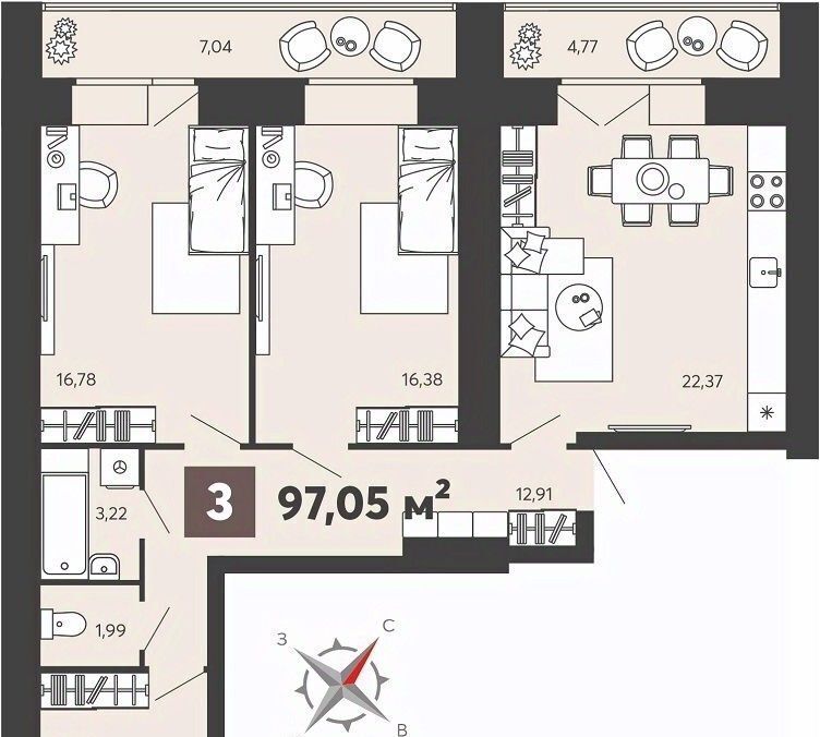 квартира г Пенза р-н Ленинский ул 8 Марта 31к/4 фото 1