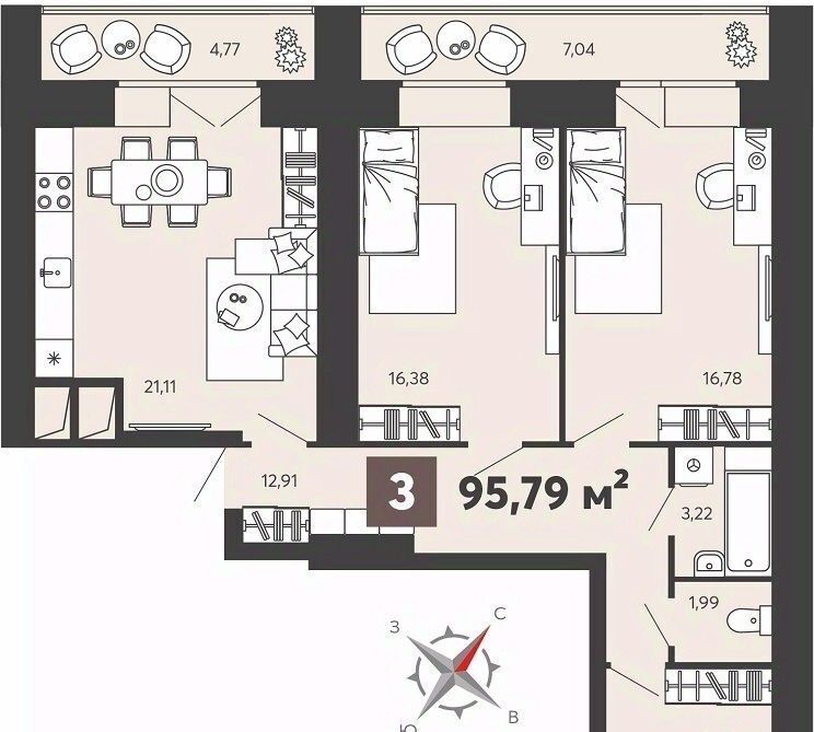 квартира г Пенза р-н Ленинский ул 8 Марта 31к/4 фото 1
