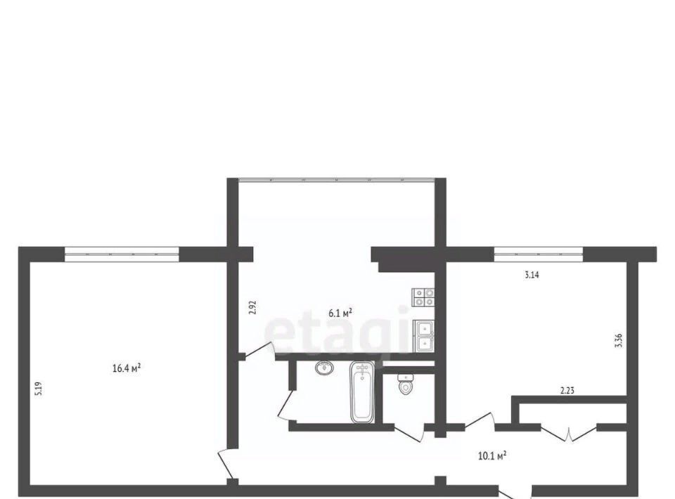 квартира г Нягань р-н мкр 2 43 фото 2