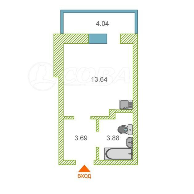 квартира г Тюмень ул Газопромысловая 8 Тюмень городской округ фото 2