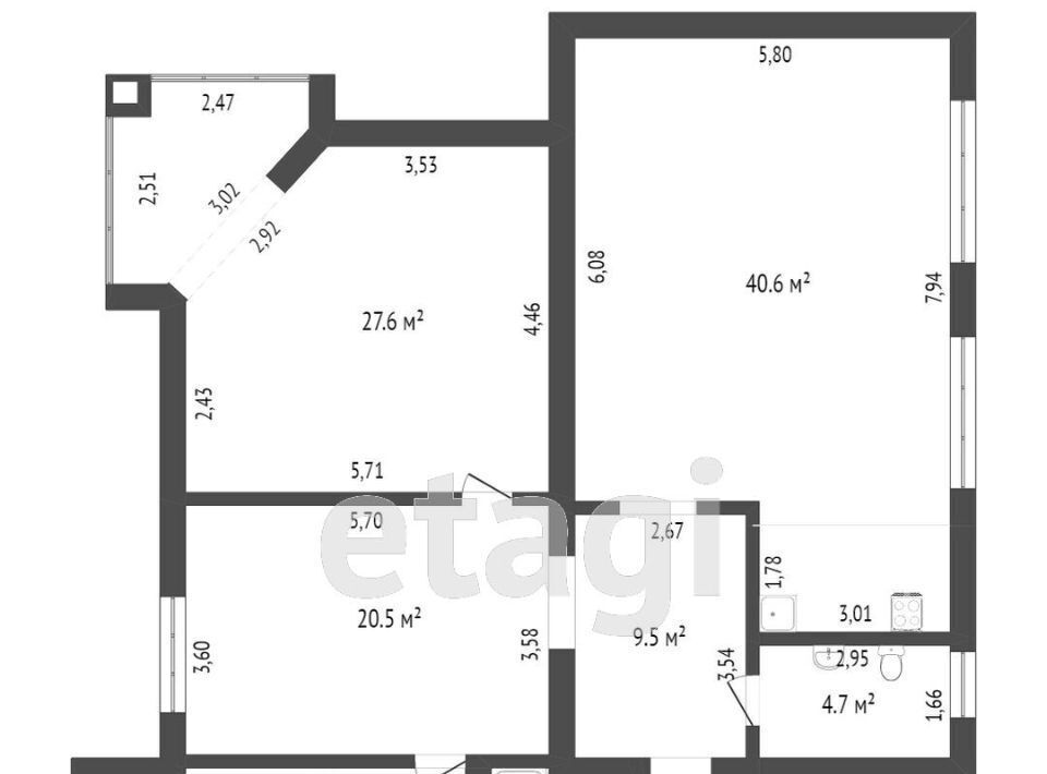 квартира г Омск р-н Центральный ул Иркутская 68/1 фото 2