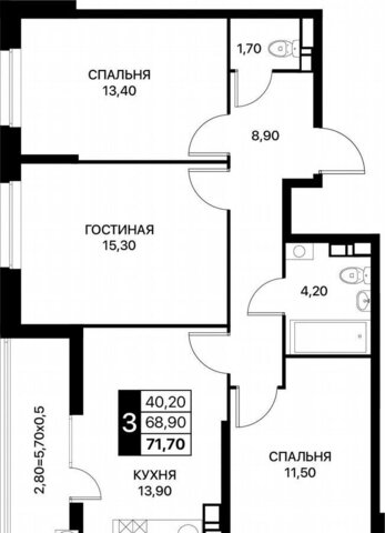 квартира р-н Первомайский ул Берберовская 10 з/у 19, корп. 2 фото