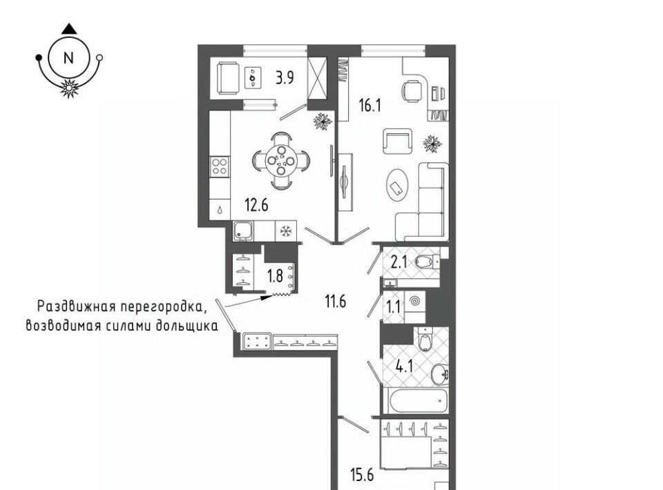 квартира г Санкт-Петербург метро Балтийская б-р Измайловский 9 фото 1