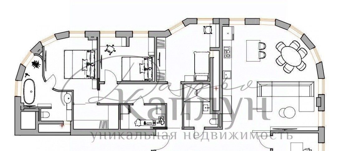 квартира г Нижний Новгород Горьковская пер Плотничный 2к/2 фото 2